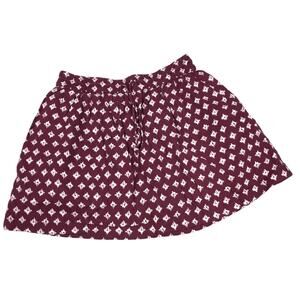 Gap Factory Cast Easy Skirt Linen Blend Pockets Ikat Drawstring‎ Mini Women's S